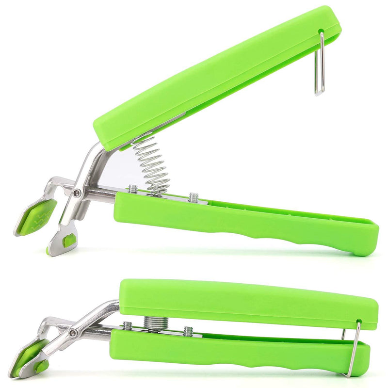 Set of Two Gripper Clips for Moving Hot Plate or Bowls with Food Out, from Pressured Cooker, Microwave, Oven, Air Fryer. Green