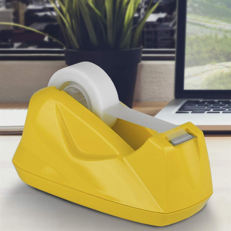 Acrimet Premium Desktop Tape Dispenser Non-Skid Base (Heavy Duty) (Yellow Color)