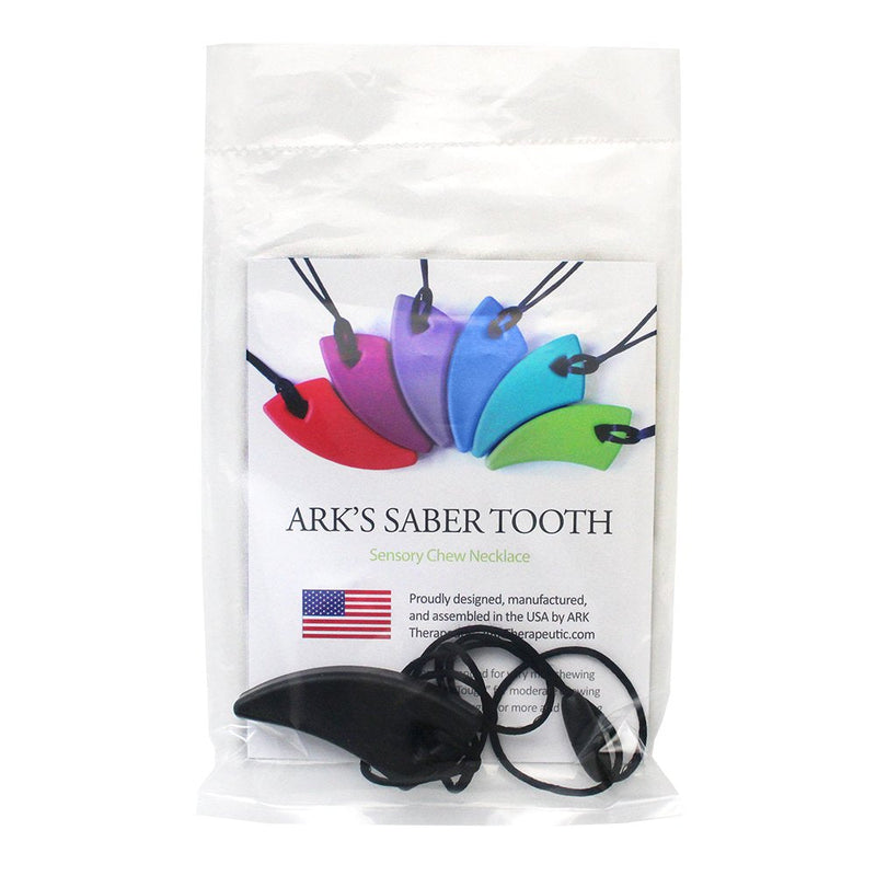 ARK's Saber Tooth Chew Necklace for Mild to Moderate Chewing (Black)