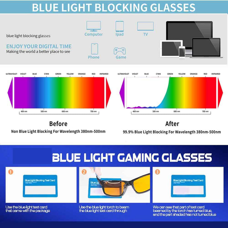 MAFRAZA Blue Light Blocking Glasses for Men Women,Stylish Oversized 99% Anti Blue blocker Gaming Computer Gamer Glasses Orange