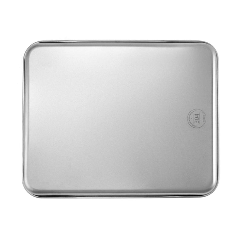 QWORK Stainless Steel Surgical Tray, Flat Bottom Tray, for Medical Instruments, Tattoo, Surgical Supplies, 12 3/16 x 9 7/16 x 1 inch, 1 Pack 12 3/16" x 9 7/16" x 1"