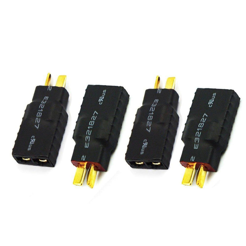 FLY RC Lipo Battery Wireless Adapter for Deans T Plug Battery to Traxxas RC ESC Charger Slash E Revo (4pcs/Lots) Deans T Male to Traxxas Female