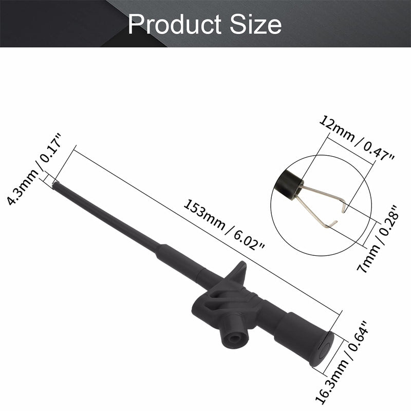 Fielect T0169 Test Leads Testing Hook Clip Probe Flexible Probe High Voltage Differential Test Hook for Electronic Testing 2 Pcs
