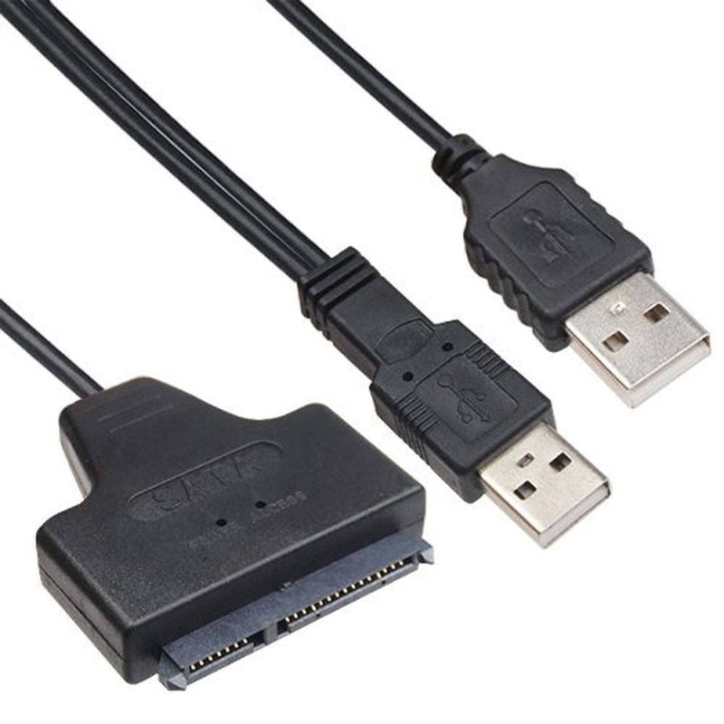 Adapter/Converter SATA 7+15 22 Pin to USB 2.0 Adapter Cable for 2.5 HDD Laptop Hard Disk Drive