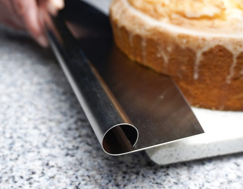 RSVP International Endurance Rocker Style Stainless Steel Pizza Cutter, 14" | Sharp & Versatile Cutter | Chop & Slice Cakes & Pizzas with Ease | Dishwasher Safe
