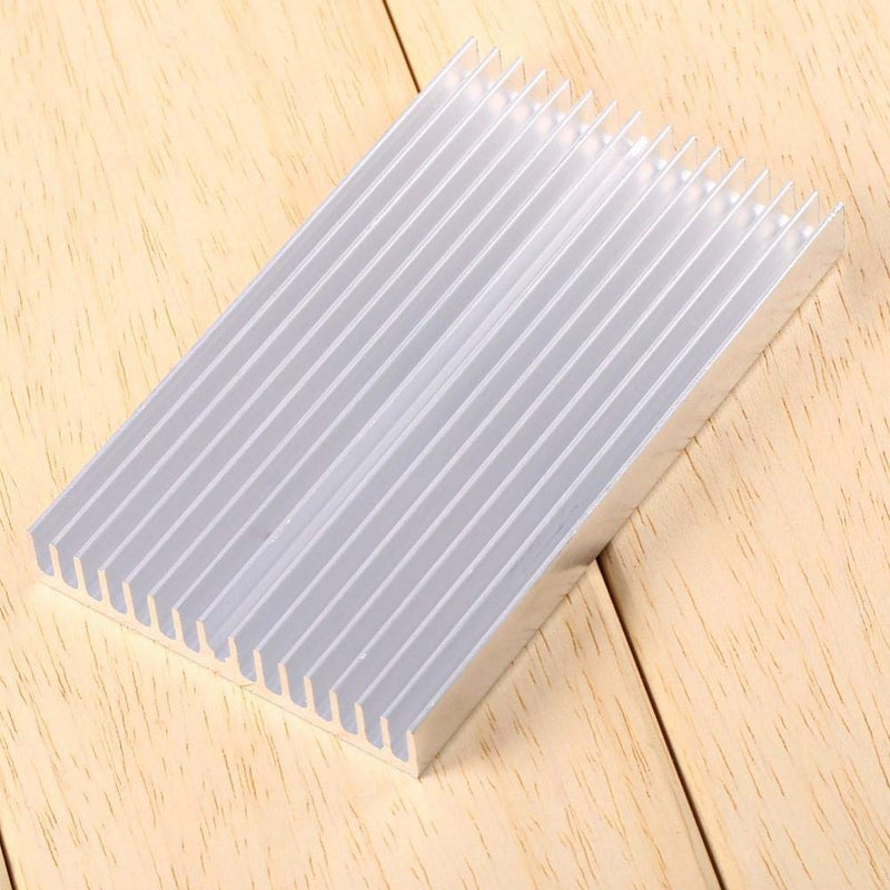 Aluminum Heatsink, Grille Shape Heat Sink Cooling Fin for IC LED Power Transistor 100X60X10mm 16 Teeth