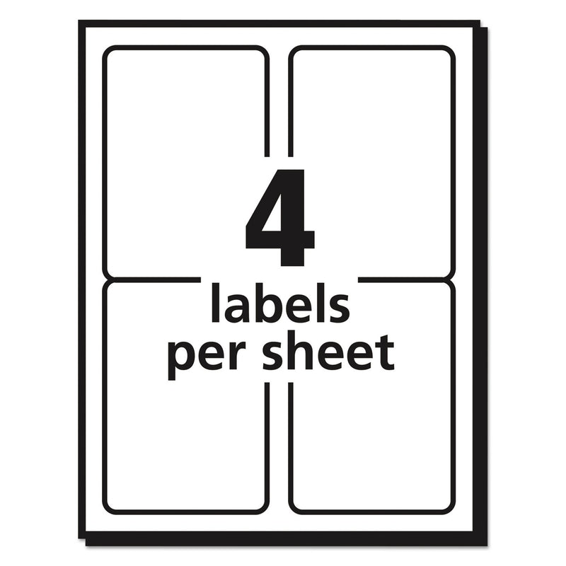 Avery 8168 Inkjet Labels, Shipping, Permanent, 3-1/2-Inch x5-Inch, 100/PK, WE