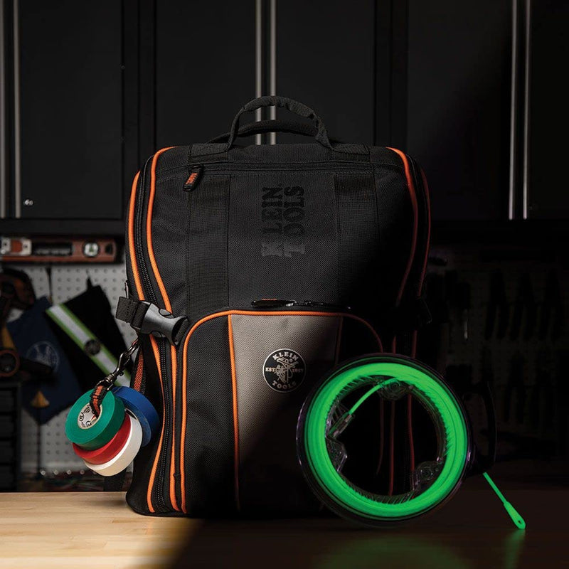 20-Foot Glow In The Dark Fish Tape, Fiberglass with Nylon Tip and Stainless-Steel Connector for Fish Rod Attachments Klein Tools 50550