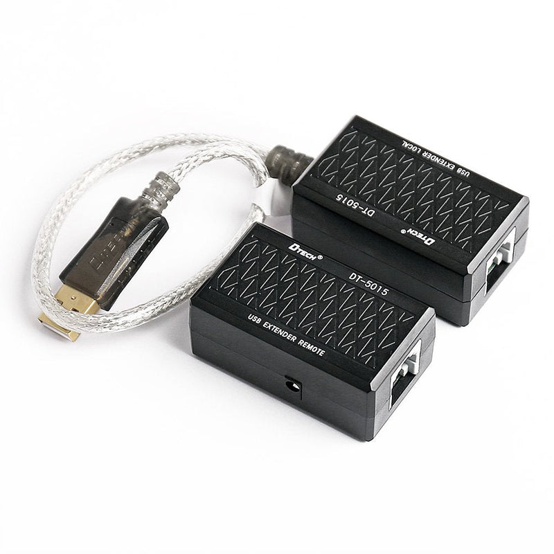 DTECH USB Extension Adapter USB to RJ45 Extender Over Cat5 Cat5e Ethernet Cable Set Connection up to 200ft 1 port
