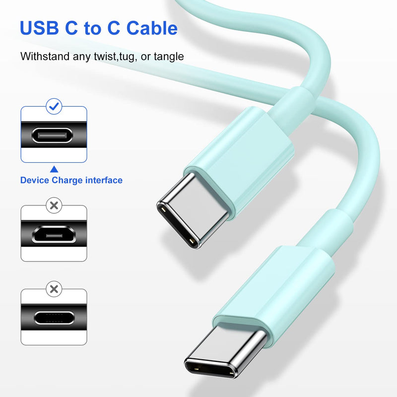 10 FT iPad Pro Fast Charger(Green),[Apple Certified] 20W USB C Charger with USB Charging Cord for for 2022/2021/2020/2018 iPad Pro 12.9,iPad Pro 11 inch,iPad Air 5th/4th Generation,iPad Mini 6,iPad 10 For USB C iPad-Green 2Pack-10FT