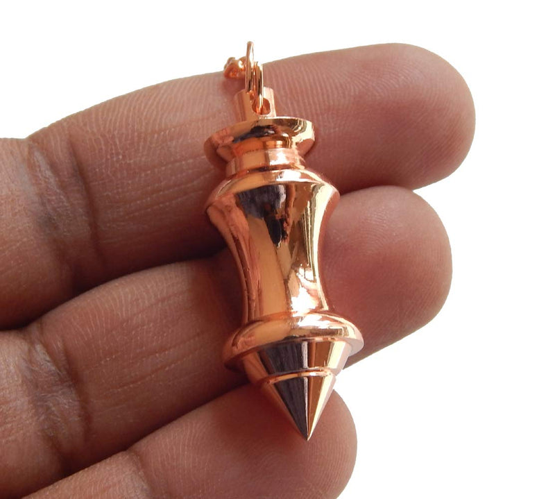 Copper Metal Cone Point Healing Dowsing Reiki Divination Meditation Fortune Pendulum.