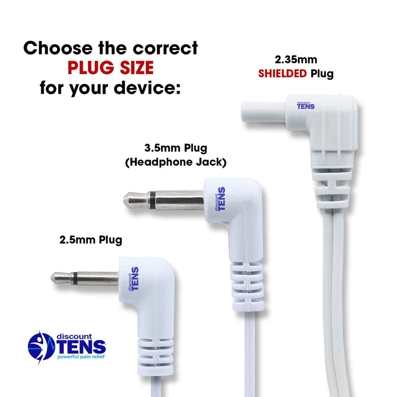 Tens Lead Wires, Port Doubler, 4 Snap Connectors (2 Pack), Discount Tens Brand 3.5mm Plug (standard headphone size)