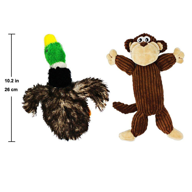 Jalousie 5 Pack Dog Squeaky Toys Three no Stuffing Toy and Two Plush with Stuffing for Small Medium Large Dog Pets Basic