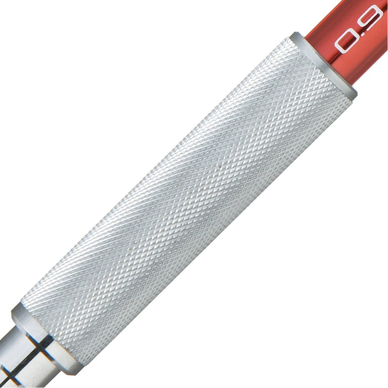 Uni M91010.26 Shift Pipe Lock Drafting 0.9mm Pencil, Silver Body with Red Accent (M91010.26)