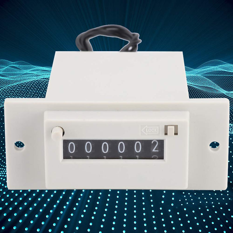 CSK6-YKW Electromagnetic Counter 6 Digits 0-999999 Counting Range Electronic Pulse Counter Digital Counter Totalizer Electromagnetic Pulse Counter (DC 12V)