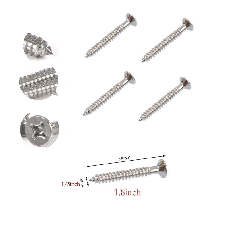 Lind Kitchen 2-Pack M8 Strip Type Eye Plate with Enclosed Hook 304 Stainless Steel Heavy Duty Ceiling & Wall Mount Hanging Hardware Fitting for Yoga Hammock Swing Marine Boat Application Strip - M8