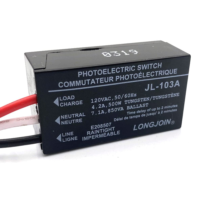 Kiro&Seeu Photoelectric Switch,Light Control Sensor Button Switch,120V AC Outdoor Hard-Wired Post Eye Light Control, Dusk to Dawn Sensor,with Automatic Illumination Detection Circuit