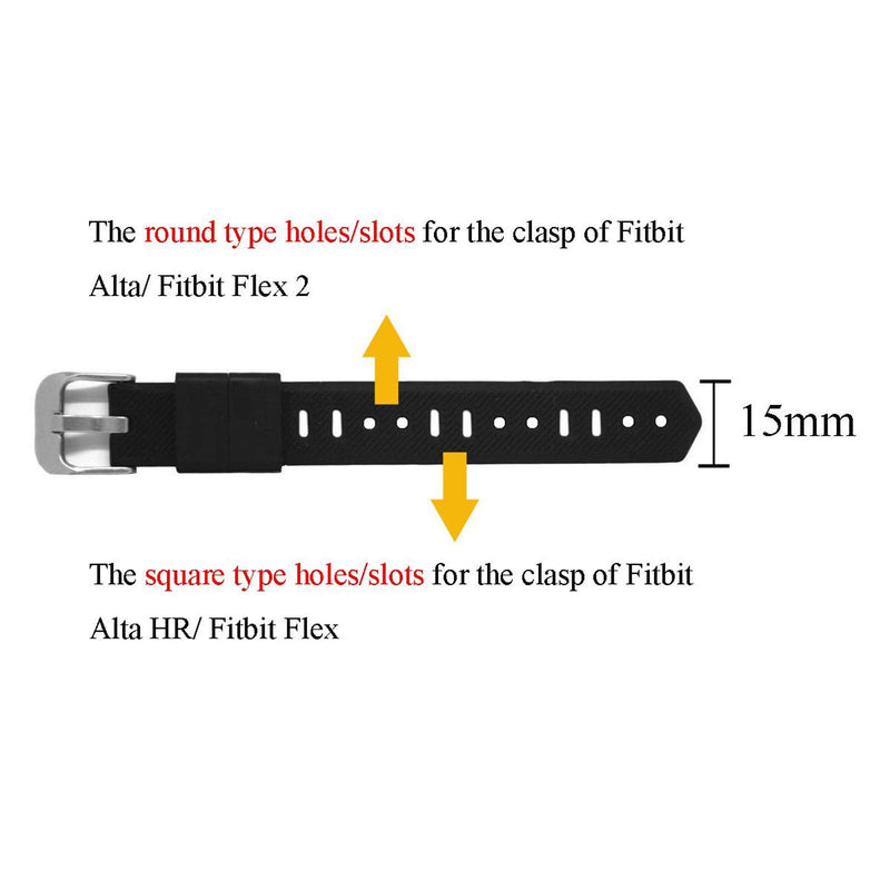 Extender Band Compatible with Fitbit Flex/2 Fitbit Alta Fitbit Luxe Watch Band, Band Extender for Larger Wrist or Ankle Wear (Black)