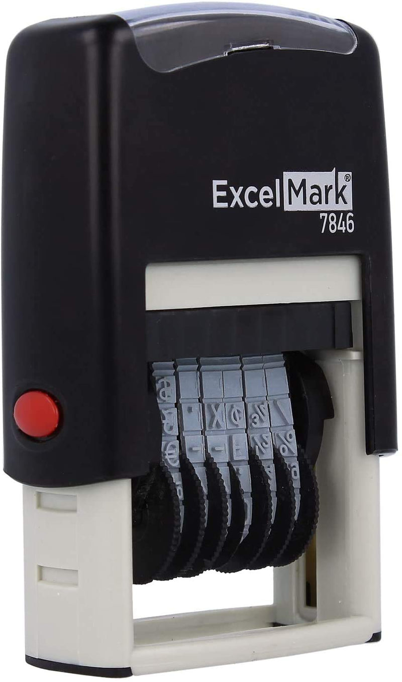 Number Stamp, Self Inking, Red Numbering Stamp, 6 Digit