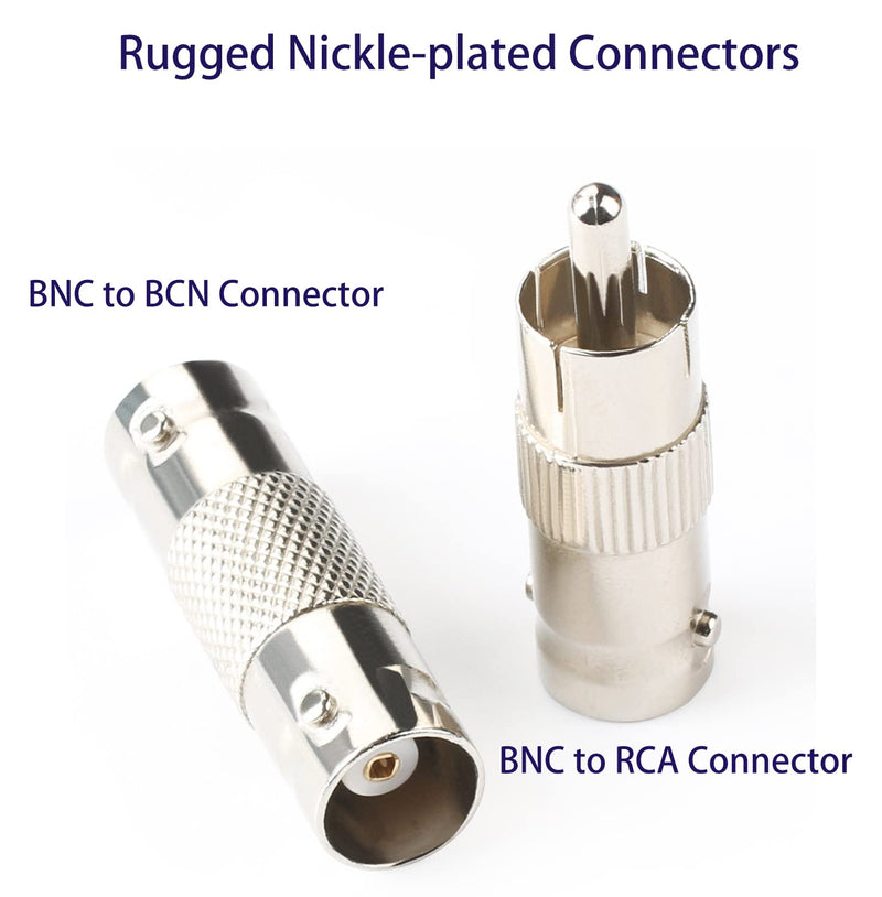 Hiseeu 96Ft BNC Cable BNC Vedio Power Cable Pre-Made Al-in-One Camera Video BNC Cable Wire Cord for Surveillance CCTV Security System with Connectors(BNC Female and BNC to RCA) 96Ft (30 meters) BNC Cable