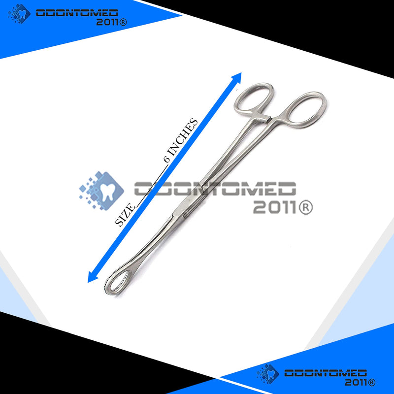 OdontoMed2011® 6" Mini Sponge Body Piercing Forceps silver