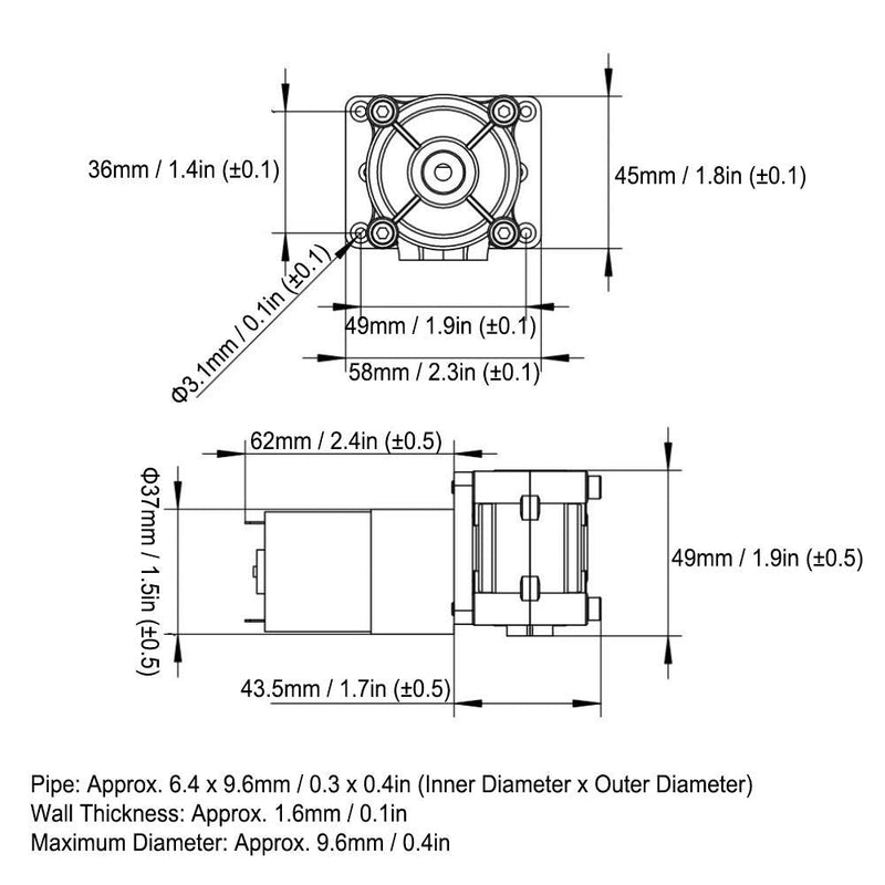 Peristaltic Pump DC Dosing Pump DC DIY Peristaltic Liquid Pump Dosing Head SelfPriming Stainless Steel Wheel Frame PC Transparent (24V)