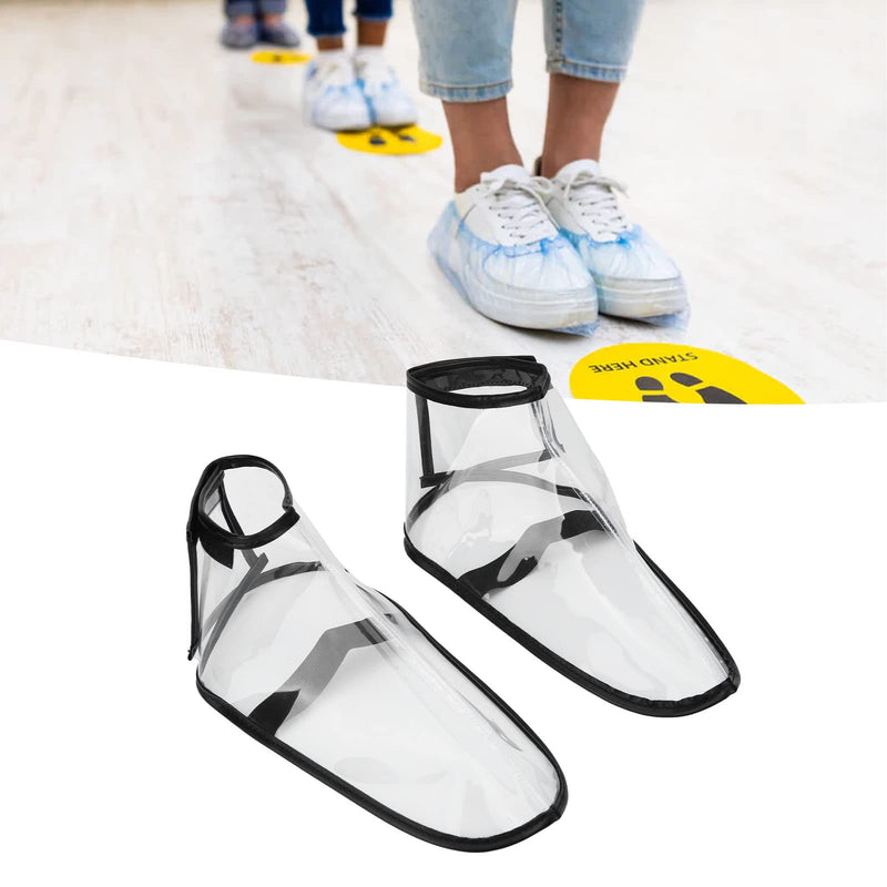 Hairdressing Shoe Covers, Foldable, Reusable, Dustproof, Salon Hairdressing Shoe Covers, Transparent Shoe Covers to Protect Your Shoes, 1 Pair(L) L