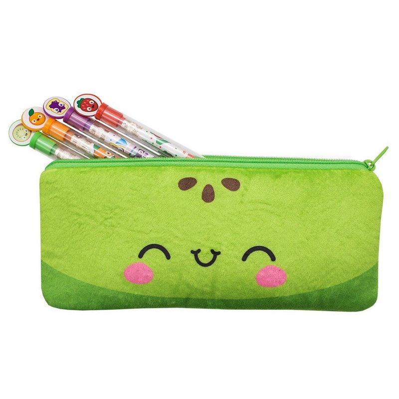 Cutie Fruities - Scented Pencil Pouch (Orange & Apple) - Gifts for Kids, School Supplies, Classroom Rewards by Scentco Orange & Apple