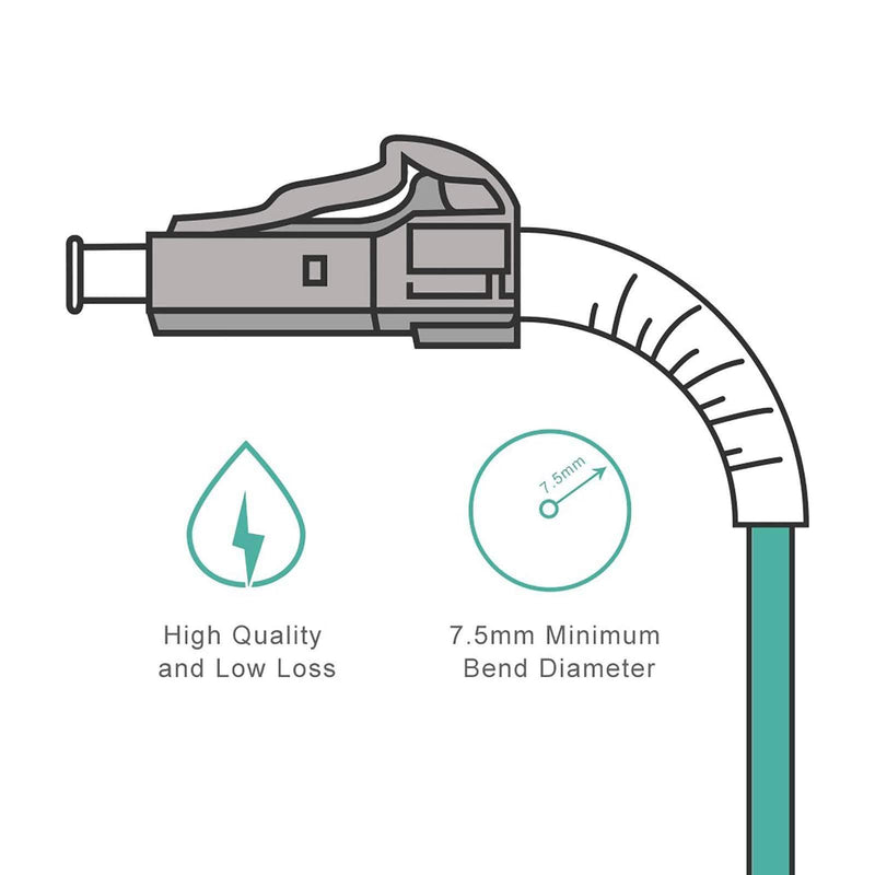 Fiber Patch Cable - LC to LC OM3 10Gb/Gigabit Multi-mode Jumper Duplex 50/125 LSZH Fiber Optic Cord for SFP Transceiver, Computer Fiber Networks and Fiber Test Equipment, 30-Meter(100ft) 30m 1 Pack