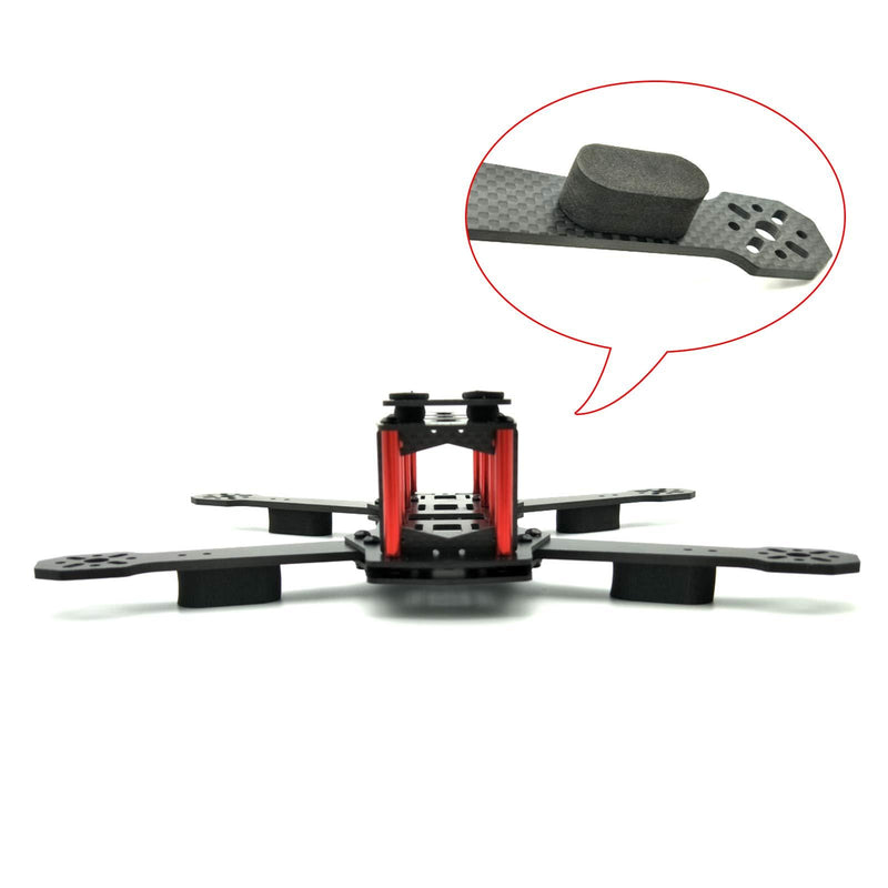 EUDAX 72 PCS FPV Black Sponge Mat Landing Skid Pad Gear Anti-Vibration Shockproof Foam Sticky Tape for rc multirotor Quadcopter Racing Copter Drone Mini-Quad