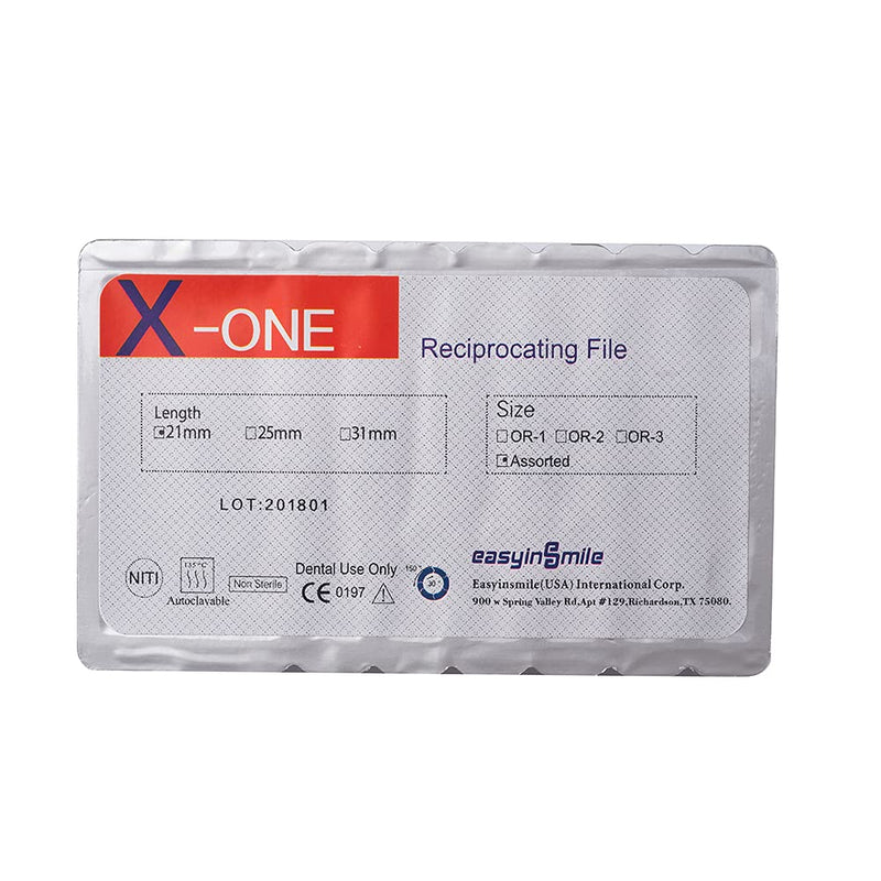 SNAWOP Dental Endo Files 3PCS X-One Gold Reciprocating Rotary Niti File for Endodontic Root Canal Treatment (21MM Assorted) 21MM Assorted