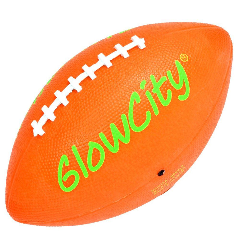 GlowCity Glow in The Dark Football - Light Up Balls for Kids, Teens and Adults - LED Lights and Pre-Installed Batteries Included - Official Size Footballs﻿