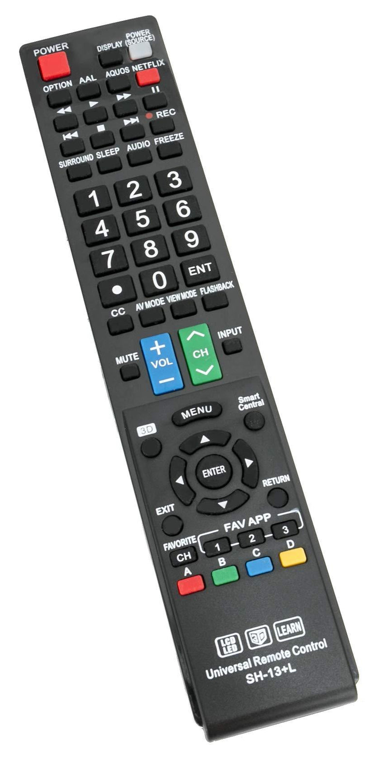 Universal Remote Control Compatible with Sharp TV LED LCD 3D Learn TV GA935WJSA GA806WJSA GA840WJSA GA480WJSB GB005WJSA GJ221-C GJ221-R GB004WJSA GB118WJSA GB004WJSA GB105WJSA