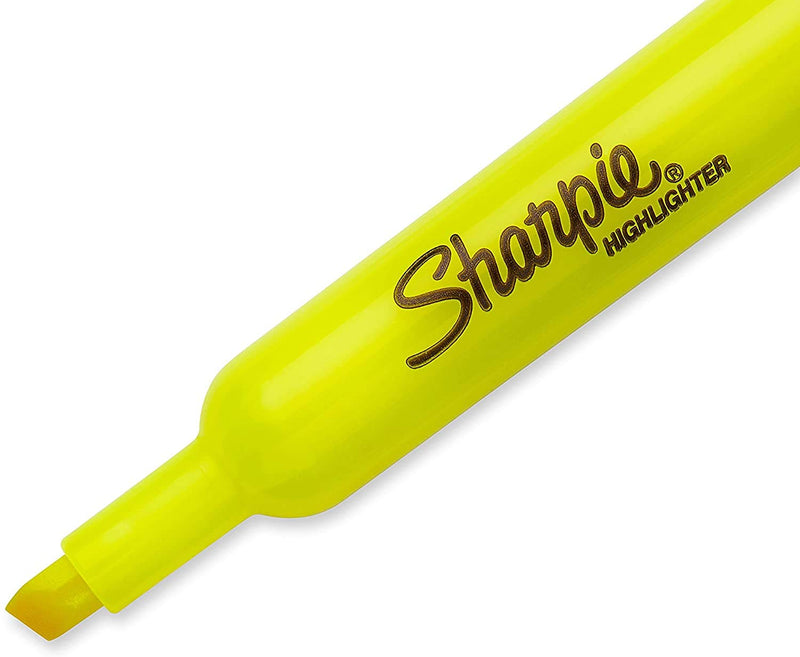 Sharpie Tank Highlighters | Chisel Tip Yellow Highlighter Pens, 12 Count 12-Count