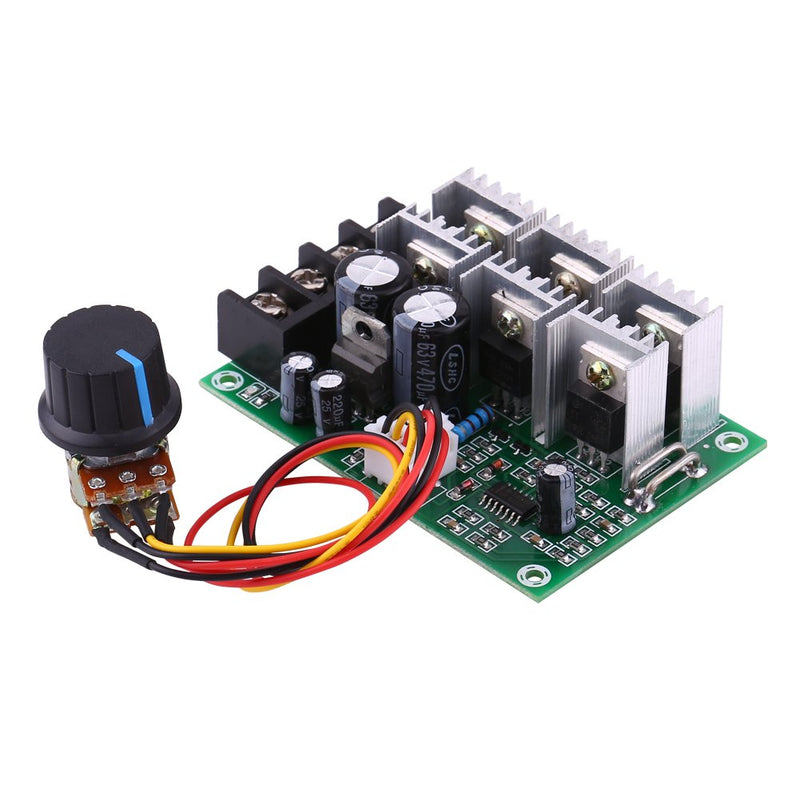 DC Motor Speed Controller with Overload Protection 12V 36V 48V 30A Slow Start Adjustable Speed Board for Permanent Magnet DC Brushed Motor