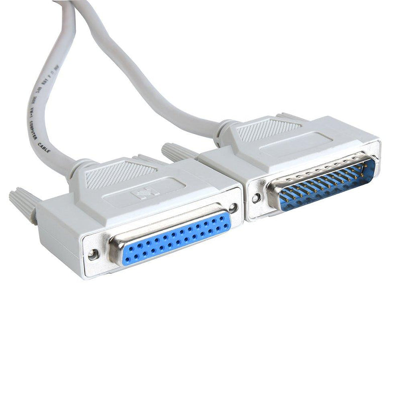 WESAPPINC 8.9 Feet DB25 25 Pin Male to Female Serial Parallel Printer Extension Cable 2.7M (14.80 Feet(4.5M)) 14.80 Feet(4.5M)