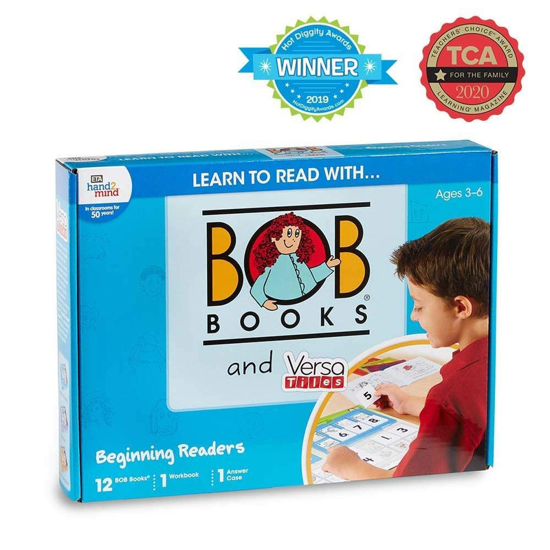 hand2mind Learn to Read with Bob Books & VersaTiles Beginning Readers Set, Early Reader Books for Kids Ages 4-6, Build Phonemic Awareness, Homeschool Learning and Preschool Workbook