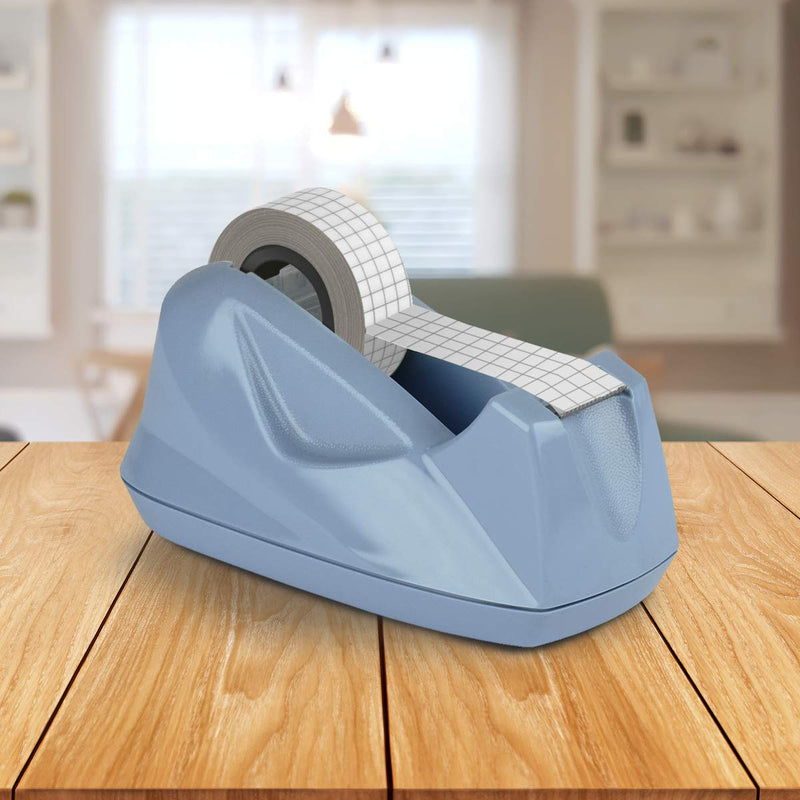 Acrimet Premium Desktop Tape Dispenser Non-Skid Base (Heavy Duty) (Light Blue Color)