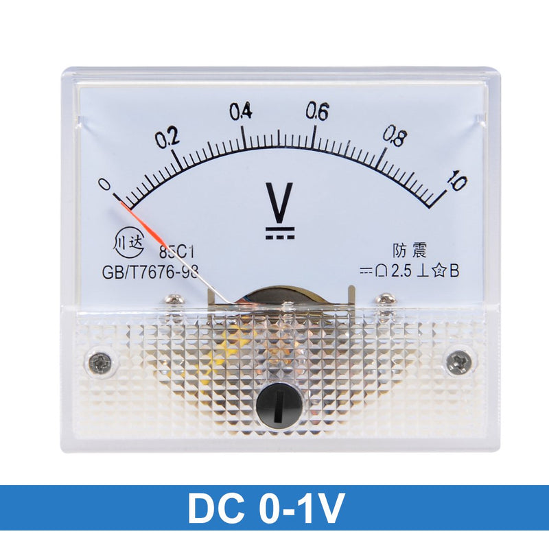 uxcell DC 0-1V Analog Panel Voltage Gauge Volt Meter 85C1 2.5% Error Margin