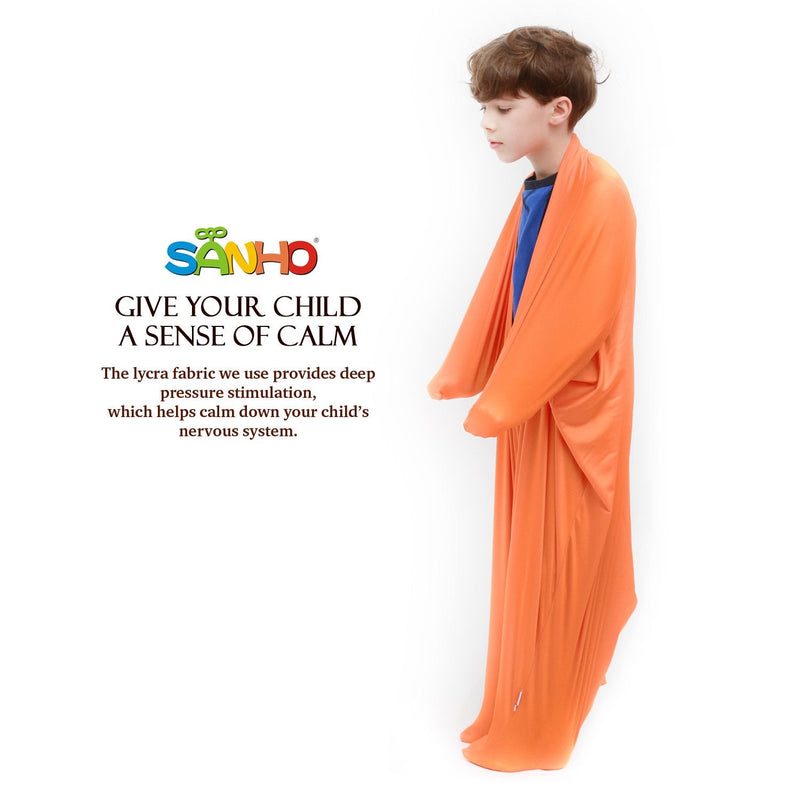 SANHO Dynamic Movement Sensory Sock Body Sock, For Autistic & Sensory Processing Disorders, Updated Version (Orange, Medium) Orange