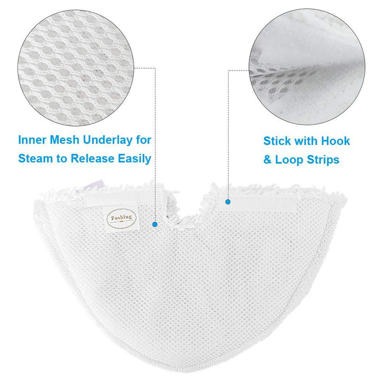 Fushing 3Pcs Steam Mop Pads, Triangle Washable Microfiber Cleaning Steamer Replacement Pads for Shark Steam Pocket Mop S3500 Series S3501 S3550 S3601 S3601D S3801 S3801CO S3901 SE450 S2901 S2902