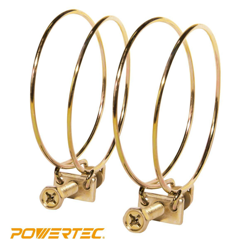 POWERTEC 70218 6-Inch Double Wire Hose Clamp | 5-Pack