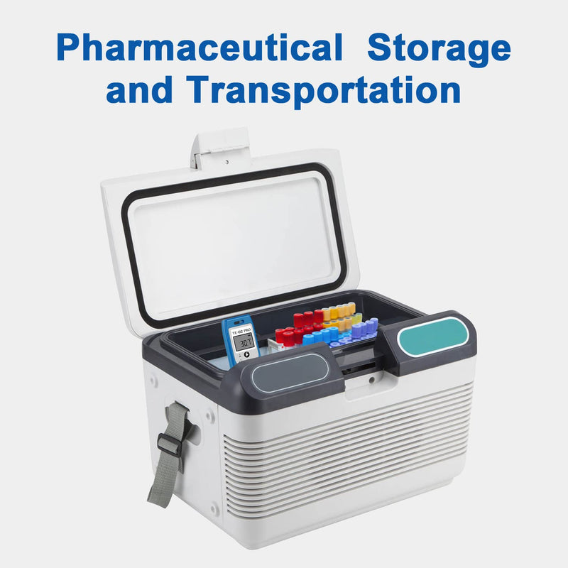 ThermElc temperature logger with automatic CSV and PDF reports, comparison of data from multiple devices, monitoring of cold and deep-freeze storage with calibration certificate data logger 21CFR Part 11 1 TE-02