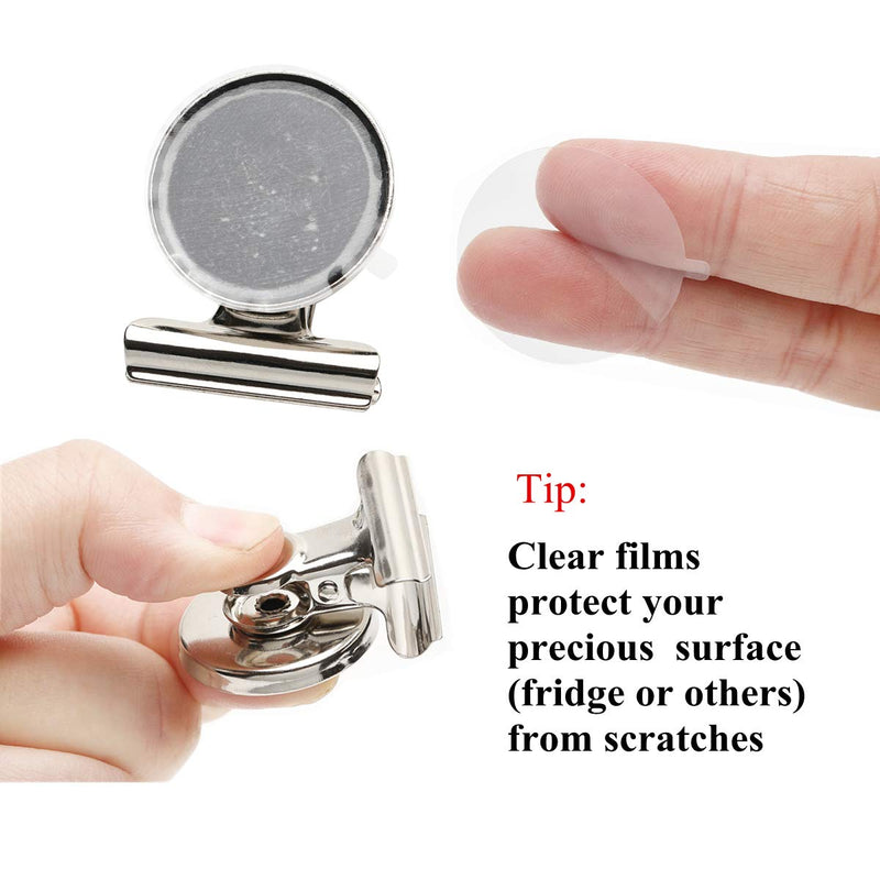 Ninth Five Magnetic Clips - Heavy Duty Refrigerator Magnet Clips - 31mm Wide Scratch Safe - Clip Magnets Best for House Office School Use, Hanging Home Decoration, Photo Displays(12Pack)