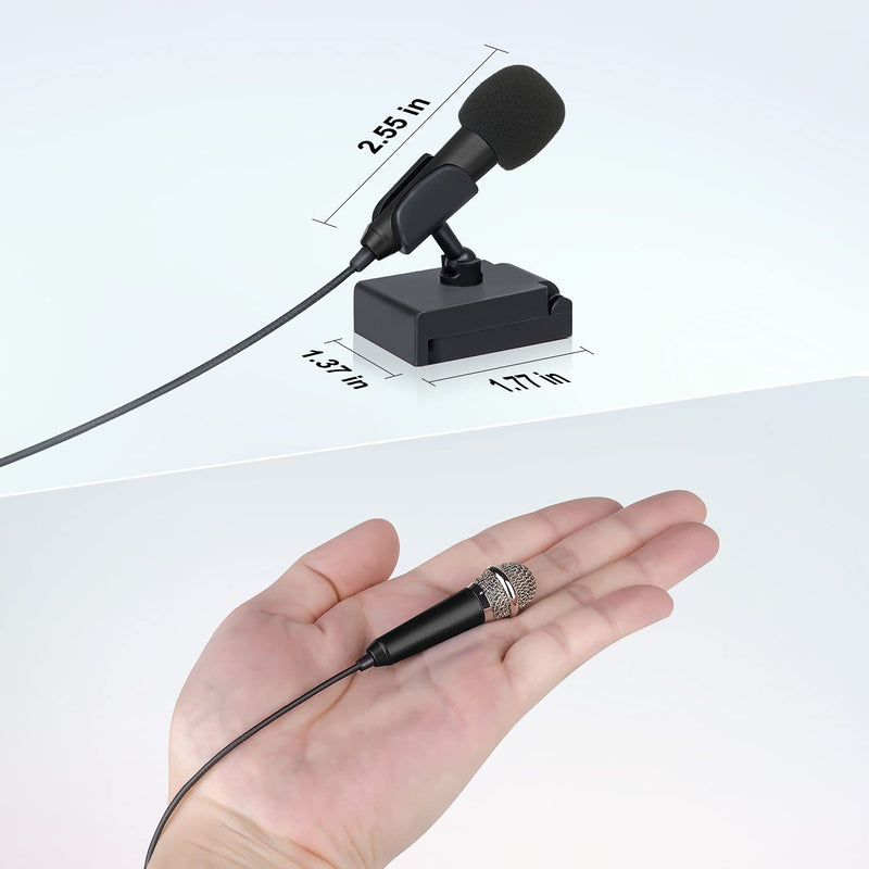 Uniwit Mini Portable Vocal/Instrument Microphone for Mobile Phone Laptop Notebook Apple iPhone Sumsung Android with Holder Clip (Black) Black