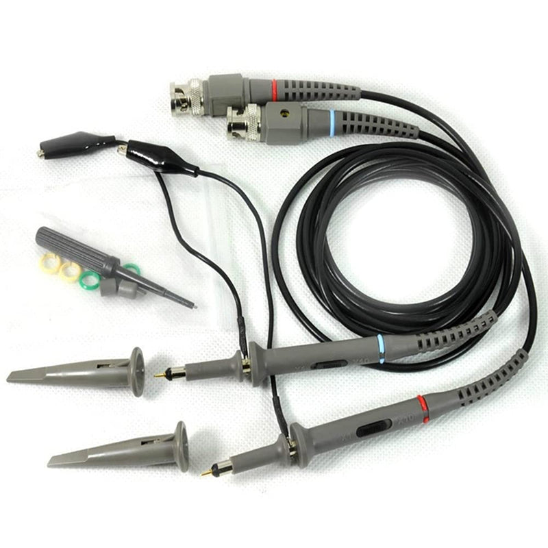 Chesoon P6100 100MHz Oscilloscope Probe with Clip Probes with BNC to Mini Grabber Test Leads for Most Oscilloscopes