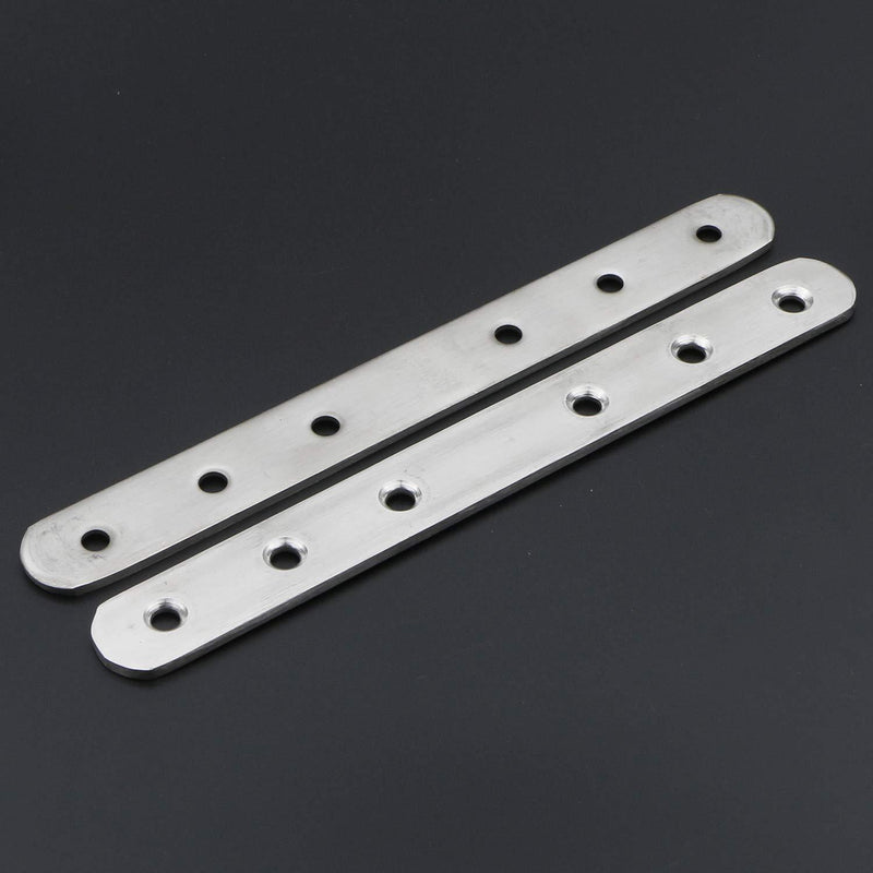 Pxyelec 6.9 inch Flat Straight Corner Brace Brackets, Stainless Steel Flat Mending Repair Plate Bracket Connector, Pack of 4