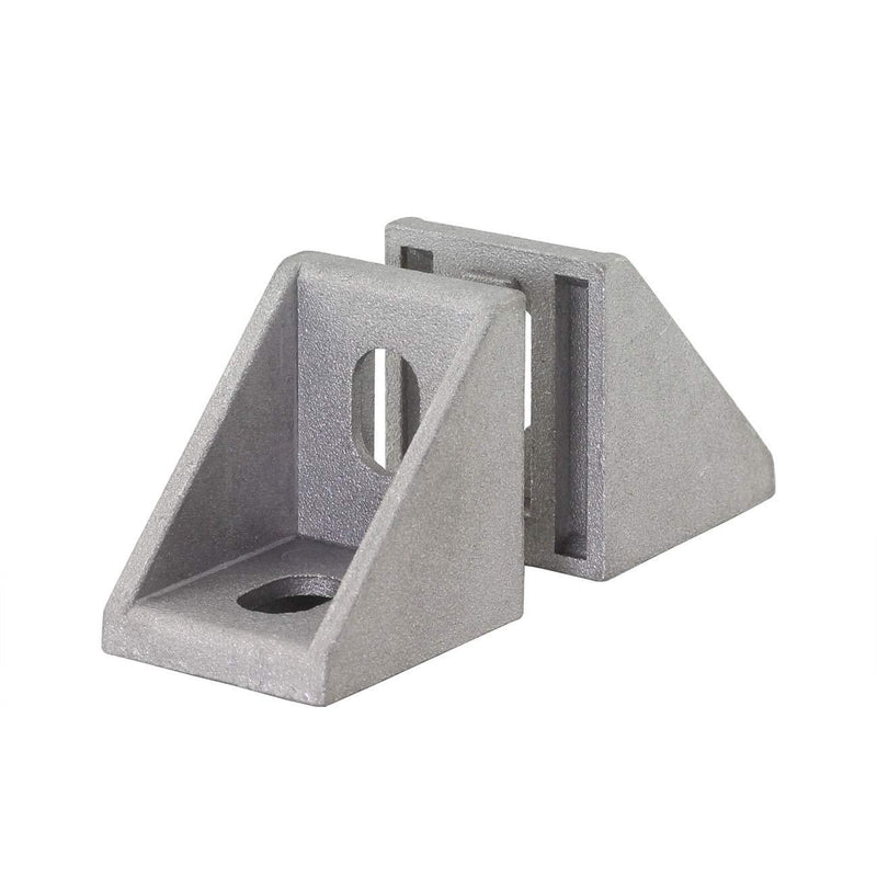 PZRT Aluminum Profile Connector Set, 4pcs 24mm x 30mm Corner Bracket,8pcs M6 Slider Nuts, 8pcs M6x10mm Hex Socket Cap Screw Bolt for 8mm Slot 30 Series Aluminum Profile 2430/Slide Nut