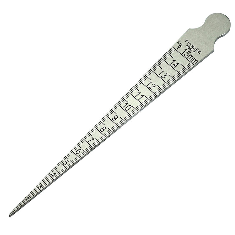 Taper Gage 1-15mm Stainless Taper Welding Gauge Test Ulnar Inch & Metric Standard Taper Gauge 1/8"~5/8"