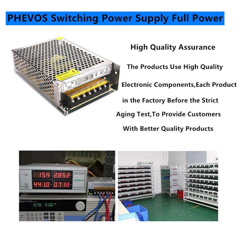 PHEVOS 5V 12A 60Watt Universal Switching Power Supply for Raspberry PI Models CCTV Radio Project WS2812B WS2811 WS2801 LED Strips Pixel Lights 5V12A